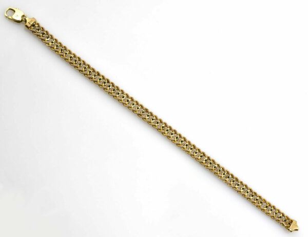 Armband 585/000 14 K Gelbgold Saphir 22 cm
