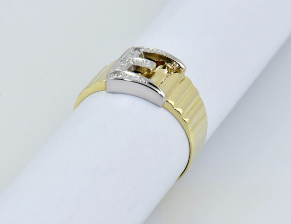 Diamant Ring 585/000 14 K Gelbgold 3 Diamanten zus. 0,03 ct