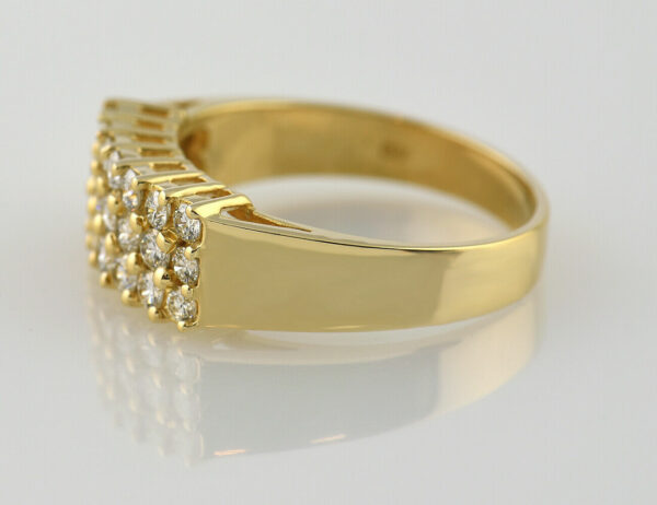 Diamant Ring 750 18 K Gelbgold 21 Brillanten zus. 0,75 ct