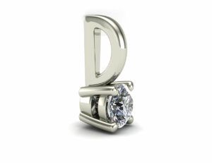 Diamant Solitär Anhänger 585/000 14 K Weißgold 1 Brillant 0,14 ct