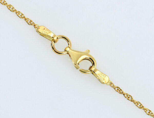 Kette 585/000 14 K Gelbgold Collier mit Perle, 40 cm lang