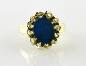 Ring Opal-Opal Triplette 585/000 14 K Gelbgold