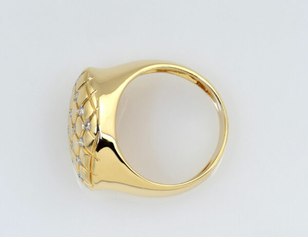 Diamant Ring 585/000 14 K Gelbgold 16 Brillanten zus. 0,24 ct