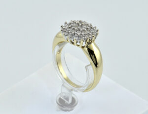 Diamant Ring 585/000 14 K Gelbgold 33 Brillanten zus. 0,50 ct