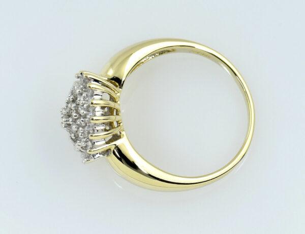 Diamant Ring 585/000 14 K Gelbgold 33 Brillanten zus. 0,50 ct