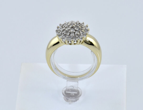 Diamant Ring 585/000 14 K Gelbgold 33 Brillanten zus. 0,50 ct