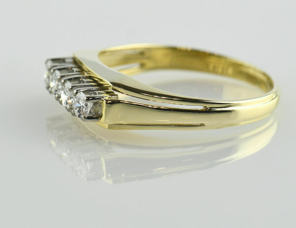 Diamant Ring 585/000 14 K Gelbgold 4 Brillanten zus. 0,50 ct