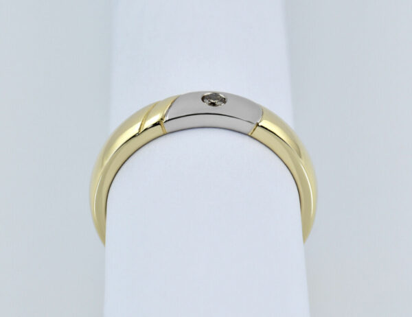 Diamant Ring 585/000 14 K Gelbgold Brillant 0,04 ct