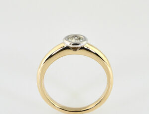 Diamant Solitär Ring 585/000 14 K Gelbgold Brillant 0,42 ct