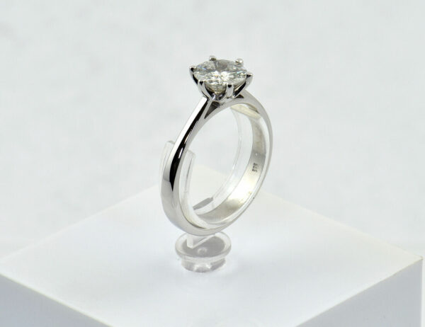 Solitär Diamant Ring 585/000 14 K Weißgold Brillant 1,24 ct