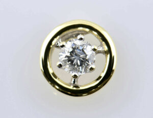 Anhänger Diamant 585/000 14 K Gelbgold 1 Brillant 0,30 ct