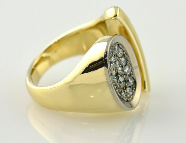 Diamant Ring 585 14 K Gelbgold 18 Brillanten zus. 0,78 ct