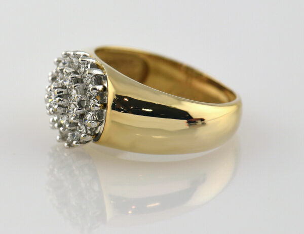 Diamant Ring 585 14 K Gelbgold 25 Brillanten zus. 0,40 ct