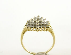 Diamant Ring 585 14 K Gelbgold 37 Brillanten zus. 0,35 ct