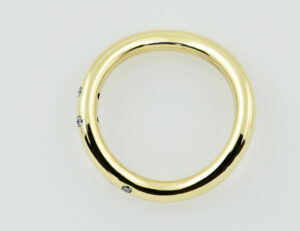 Diamant Ring 585/000 14 K Gelbgold 7 Brillanten zus. 0,10 ct