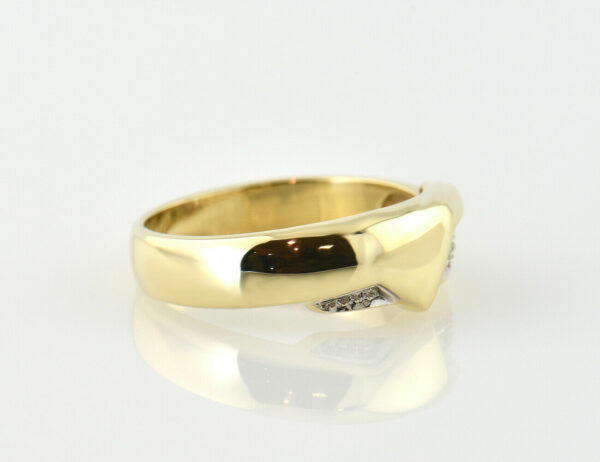 Diamant Ring 585/000 14 K Gelbgold 8 Diamanten zus. 0,08 ct