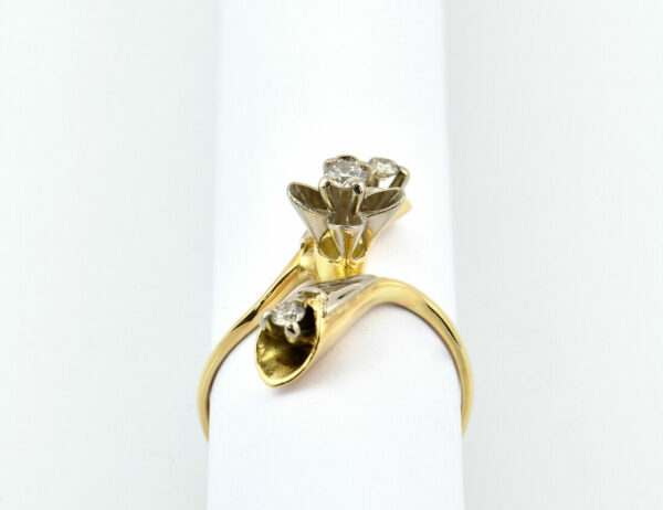 Diamant Ring 750/000 18 K Gelb-/Weißgold 3 Brillanten zus. 0,23 ct