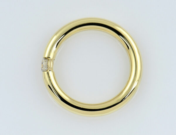 Diamant Solitär Ring 585/000 14 K Gelbgold Brillant 0,16 ct