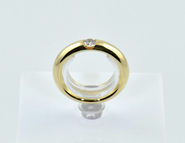 Diamant Solitär Ring 585/000 Gelbgold 14 K Brillant 0,19 ct