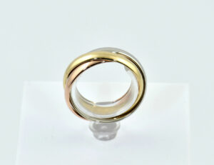 Dreier Ring 750/000 18 K Gold, Tricolor