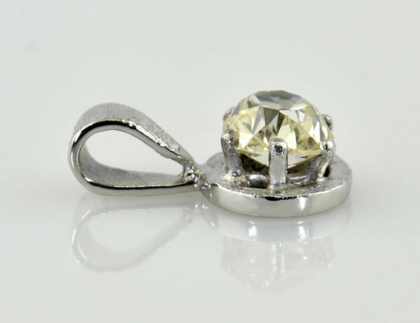 Solitär Anhänger Diamant 585/000 14 K Weißgold Diamant 0,65 ct