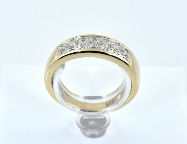 Diamant Ring 585/000 14 K Gelbgold 20 Diamanten zus. 0,20 ct