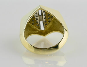 Diamant Ring 585/000 14 K Gelbgold 24 Brillanten zus. 0,48 ct