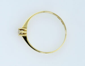 Diamant Solitär Ring 585/000 Gelbgold 14 K Brillant 0,10 ct