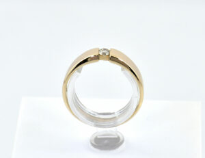 Diamant Solitär Ring 585/000 Gelbgold 14 K Brillant 0,10 ct