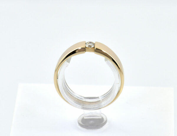 Diamant Solitär Ring 585/000 Gelbgold 14 K Brillant 0,10 ct