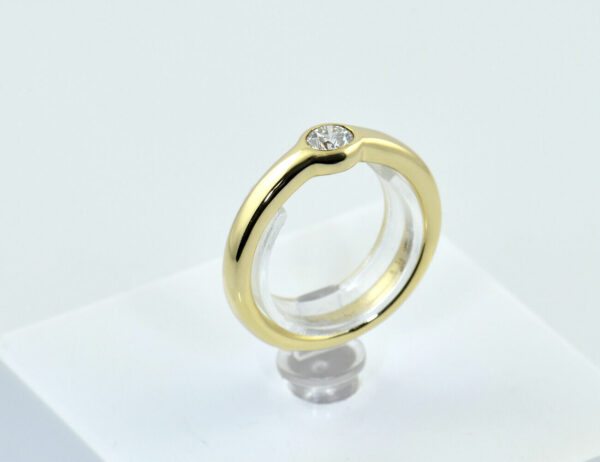 Diamant Solitär Ring 585/000 Gelbgold 14 K Brillant 0,25 ct