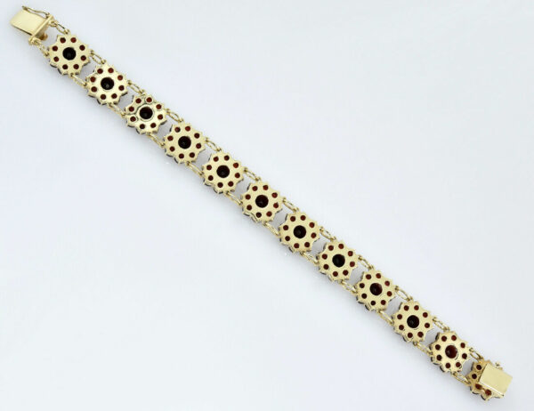 Granat Armband 333/000 8 K Gelbgold 18 cm