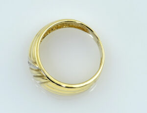 Diamant Ring 333/000 8 K Gelbgold 2 Diamanten zus. 0,02 ct