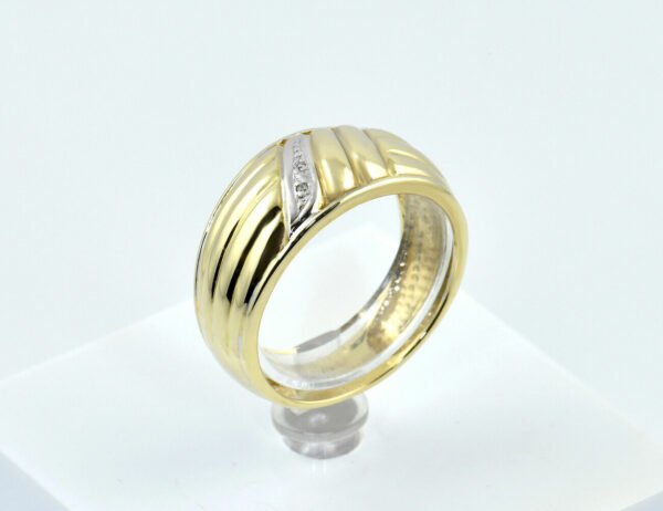 Diamant Ring 333/000 8 K Gelbgold 2 Diamanten zus. 0,02 ct