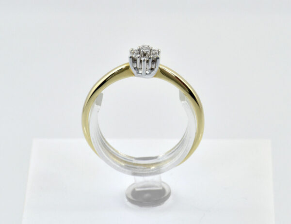 Diamant Ring 333/000 8 K Gelbgold 7 Brillanten zus. 0,14 ct