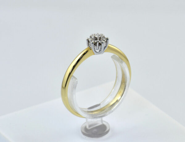 Diamant Ring 333/000 8 K Gelbgold 7 Brillanten zus. 0,14 ct