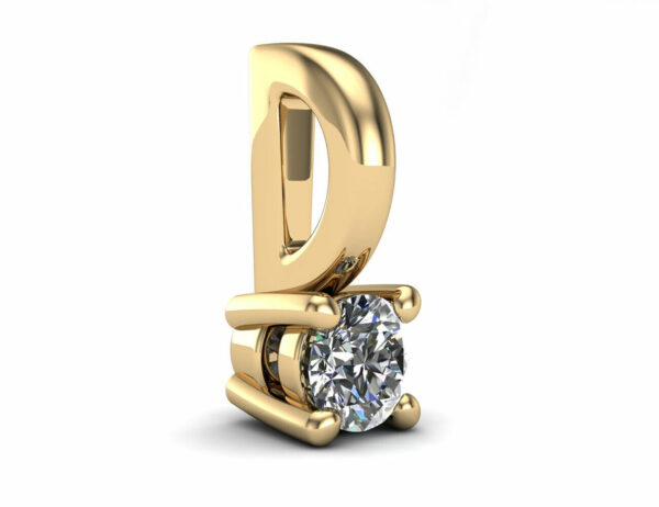Diamant Solitär Anhänger 585/000 14 K Gelbgold 1 Brillant 0,05 ct