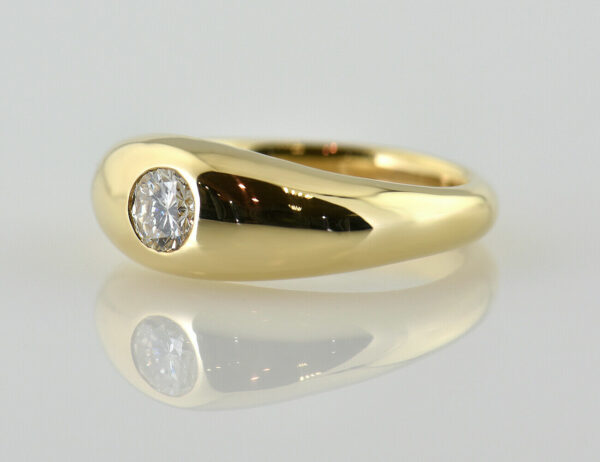 Diamant Solitär Ring 585/000 14 K Gelbgold Brillant 0,36 ct