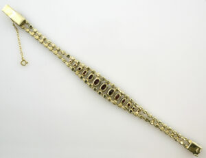 Granat Armband 18,50 cm 333 8 K Gelbgold