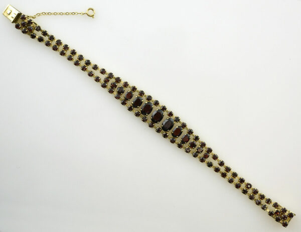 Granat Armband 18,50 cm 333 8 K Gelbgold