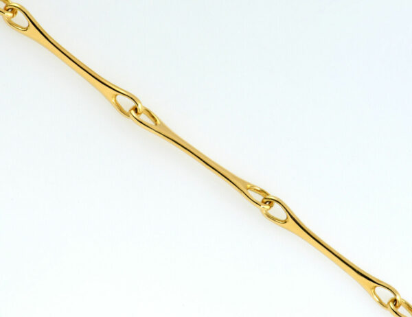 Lapponia Kette Collier 750/000 18 K Gelbgold 1 Brillant 0,10 ct 42 cm