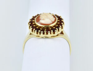 Ring Granat, Gemme 333/000 8 K Gelbgold