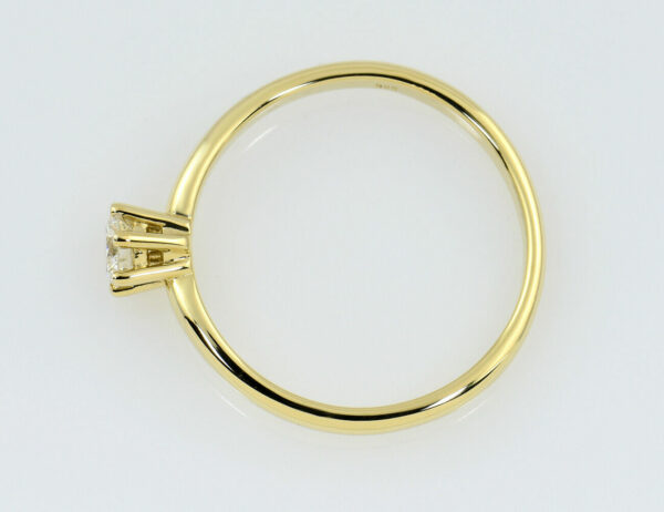 Solitär Diamant Ring 585/000 14 K Gelbgold Brillant 0,28 ct