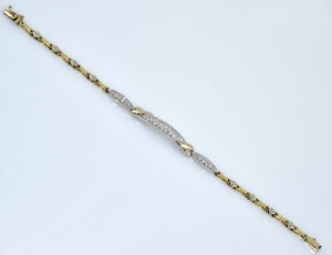 Armband 585/000 14 K Gelbgold Zirkonia 19 cm