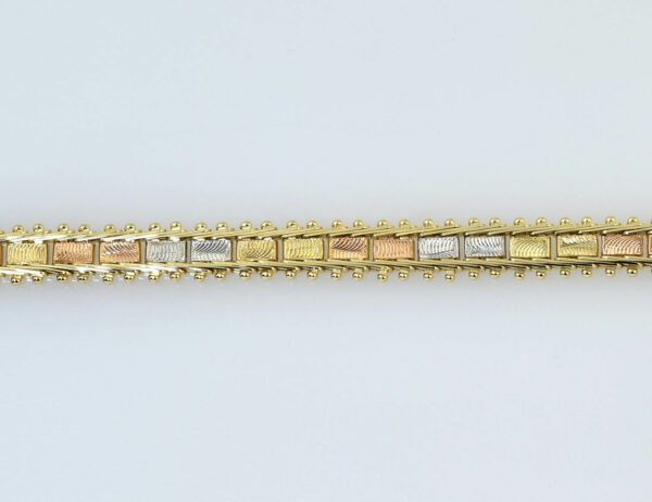 Armband 750/000 18 K Gelb-,Rot-, Weißgold Länge 18,50 cm