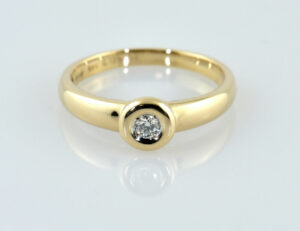 Christ Diamant Solitär Ring 585/000 Gelbgold 14 K Brillant 0,10 ct