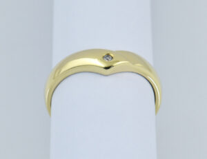 Diamant Ring 585/000 14 K Gelbgold 1 Brillant 0,02 ct