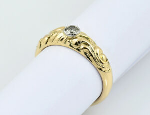 Diamant Solitär Ring 585/000 14 K Gelbgold Brillant 0,17 ct