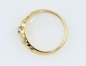 Diamant Solitär Ring 585/000 14 K Gelbgold Brillant 0,17 ct