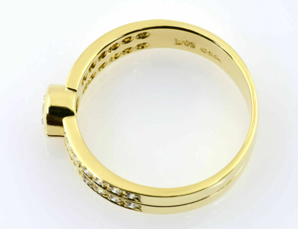Diamant Solitär Ring 750/000 18 K Gelbgold Brillant 0,90 ct